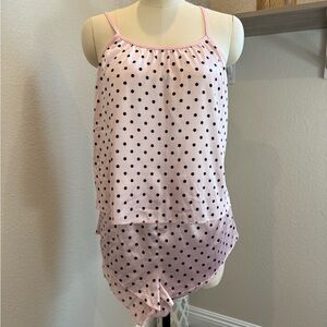 Pink Polka Dot Cami and Shorts Set